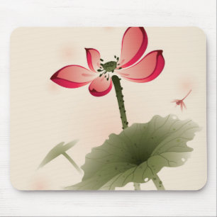 Oriental style Lotus Mouse Mat