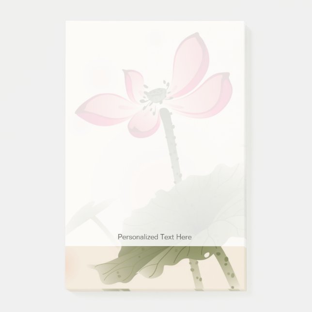 Oriental style Lotus Post-it Notes (Front)