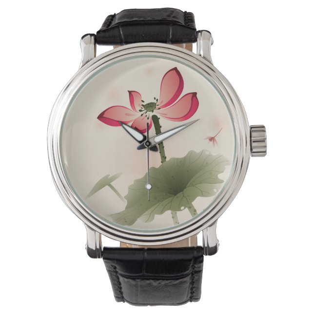 Oriental style Lotus Watch (Front)