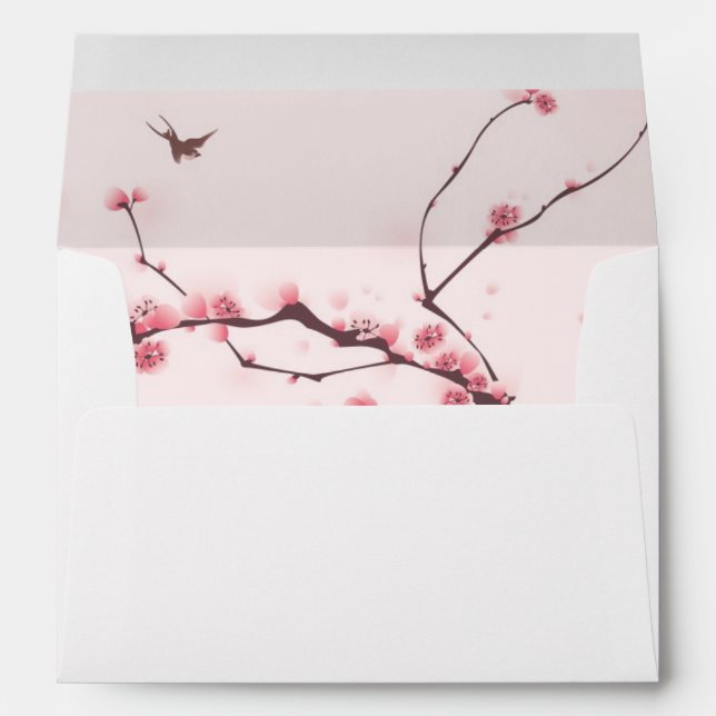 Oriental style painting, cherry blossom envelope (Back (Bottom))