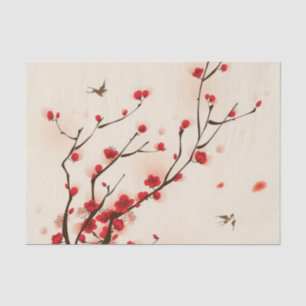 Oriental style painting, plum blossom in spring 2 tissue paper