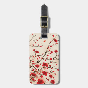 Oriental style painting, plum blossom in spring luggage tag