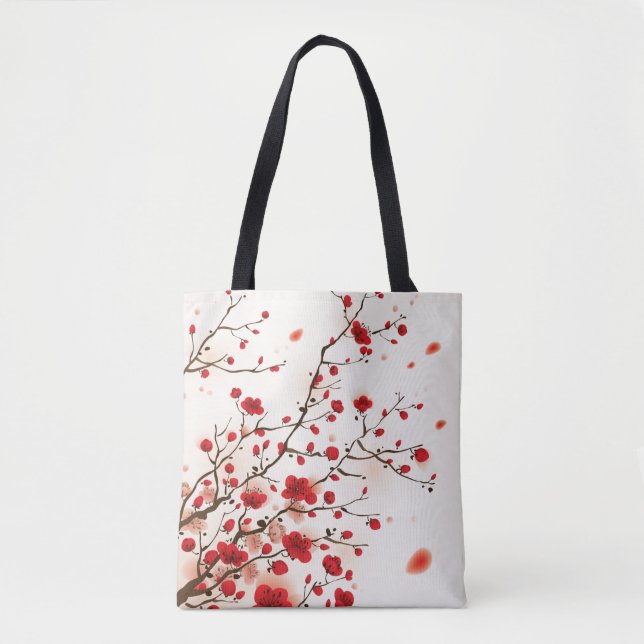Oriental style painting, plum blossom in spring tote bag (Front)