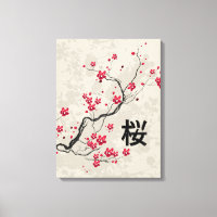 Oriental Style Sakura Cherry Blossom Art
