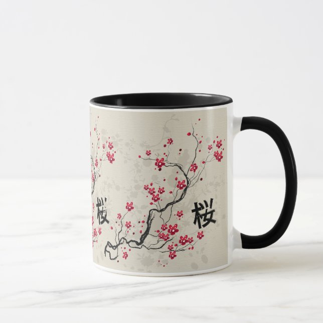 Oriental Style Sakura Cherry Blossom Art Mug (Right)