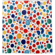 oriental style water colour polka dots art