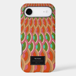 Oriental Stylish Vintage Red Scallop Pattern Fan