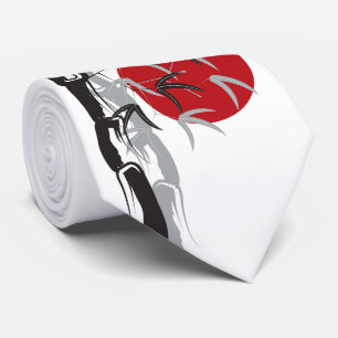 Oriental Sunrise Zen Bamboo Garden Asian Wedding Tie