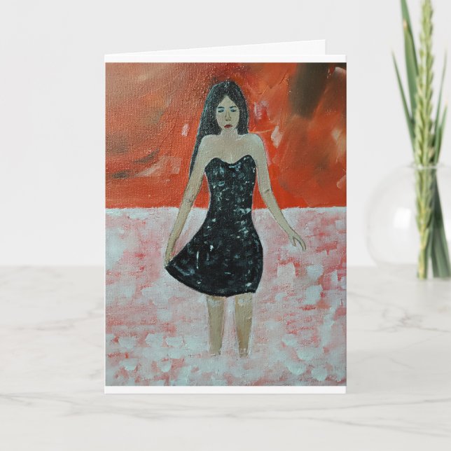 Oriental Sunset Painting by Alfred Fox Card (Front)