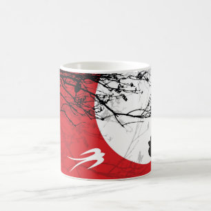 Oriental Swallows in Moonlight Mug