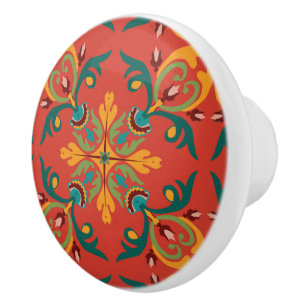 🧡💚Oriental tiles, Azulejos Ceramic Knob