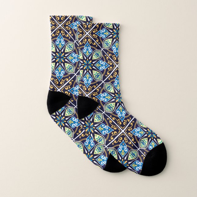 Oriental tiles, Azulejos  Socks (Pair)