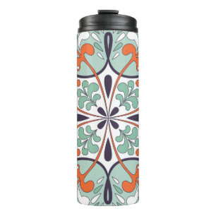 Oriental traditional floral ornament, Moroccan til Thermal Tumbler
