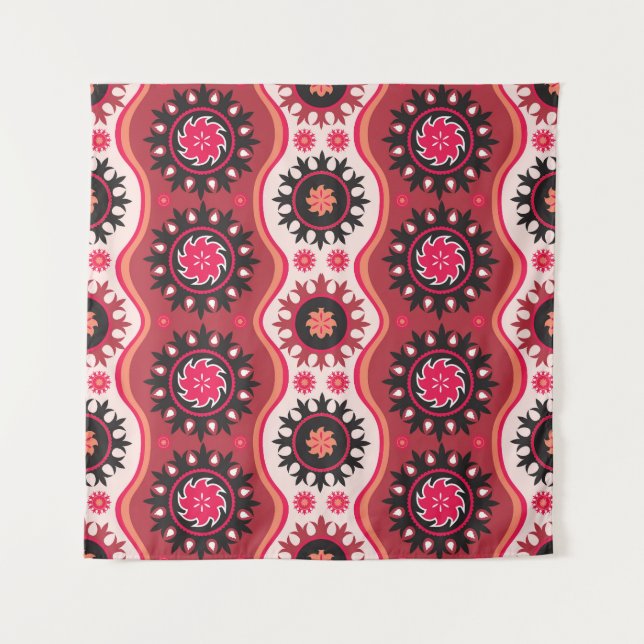 Oriental Traditional: Seamless Ornament Design. Tapestry (Front)