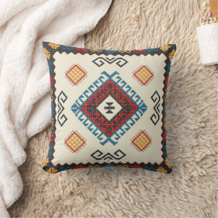 Oriental Traditional Turkish Kilim Patterns Cushion