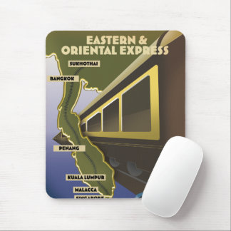 Oriental train travel poster mouse mat