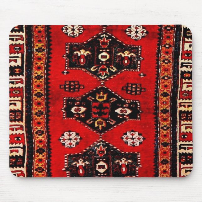 Oriental tribal carpet-pattern mouse mat (Front)