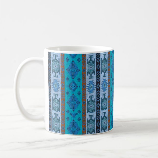 Oriental Turkish  Design Blue  Mug (Left)