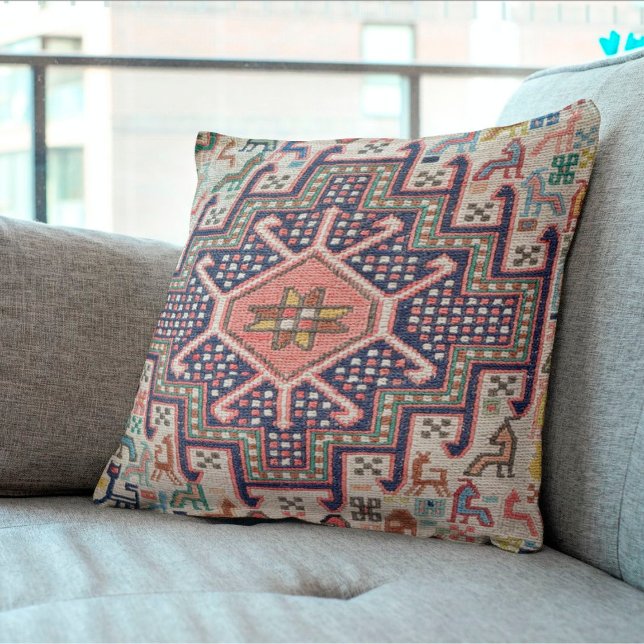 Oriental Turkish Kilim Carpet Rug Antique Cushion (Creator Uploaded)