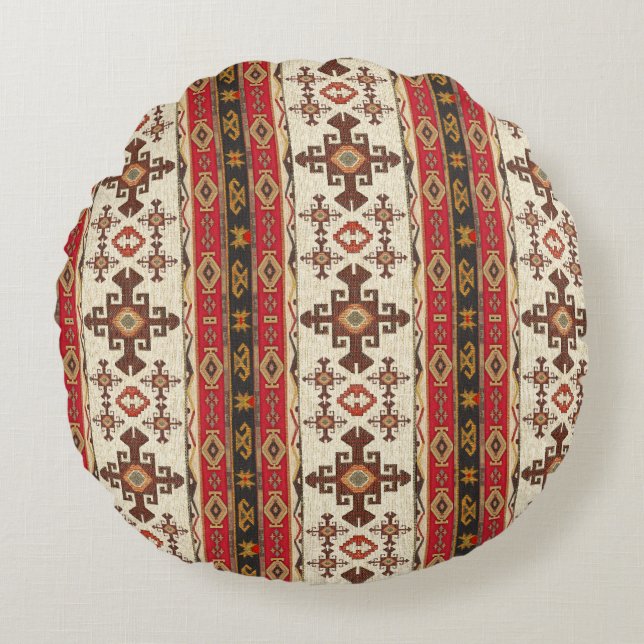 Oriental Turkish Pattern Round  Pillow (Front)