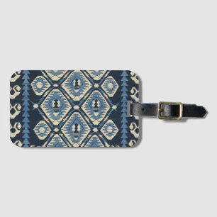 Oriental Turkish Persian Carpet Blue  Luggage Tag