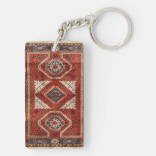Oriental Turkish Persian Carpet Red Key Ring