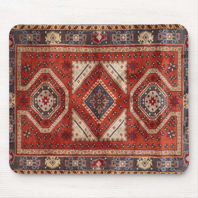 Oriental Turkish Persian Carpet Red Mouse Mat (Front)