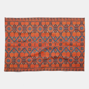 Oriental Turkish Red Carpet Tea Towel