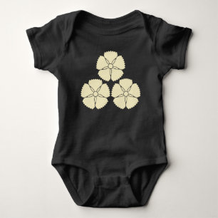 Oriental Vintage Akizuki Clan Japanese Kamon Crest Baby Bodysuit