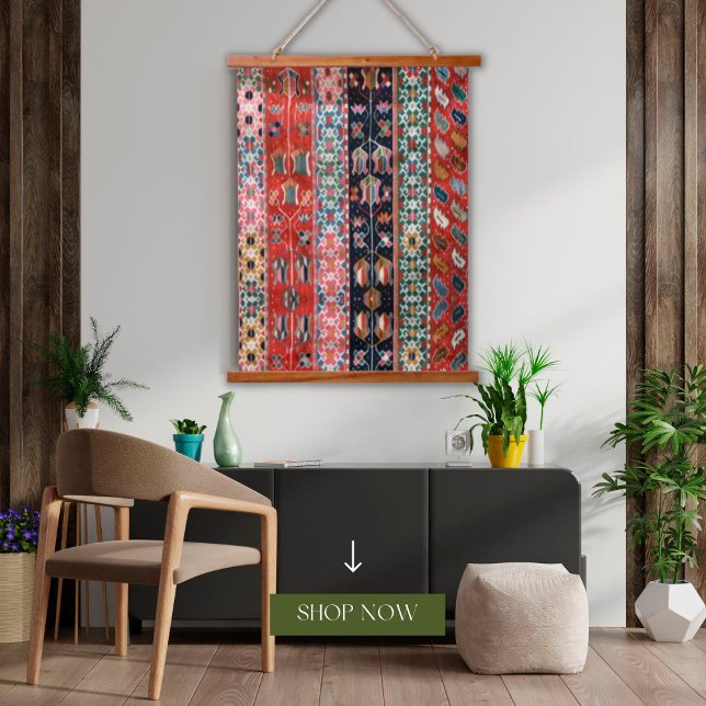 Oriental Vintage Berry Red Turkish Kilim Rug Wall Hanging Tapestry (Creator Uploaded)