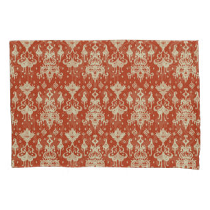 Oriental Vintage Ikat geometric damask pattern Pillowcase