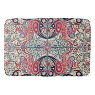 Oriental Watercolor Pattern II + your ideas Bath Mat