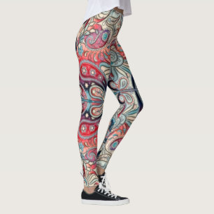 Oriental Watercolor Pattern II + your ideas Leggings