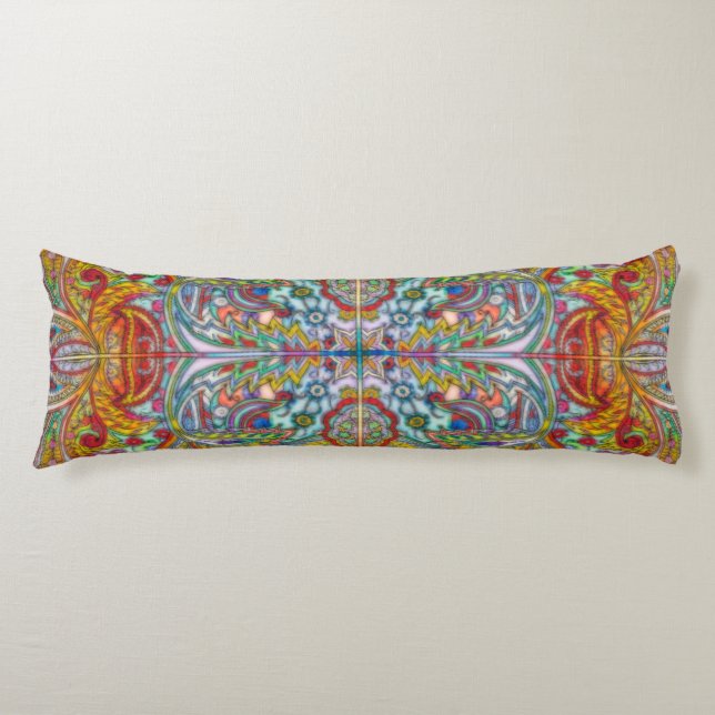 Oriental Watercolor Pattern IV + your ideas Body Cushion (Front)