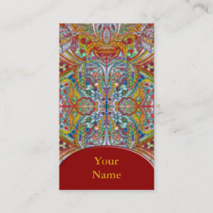 Oriental Watercolor Pattern IV + your text Business Card