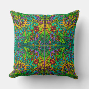 Oriental Watercolor Pattern V + your ideas Cushion