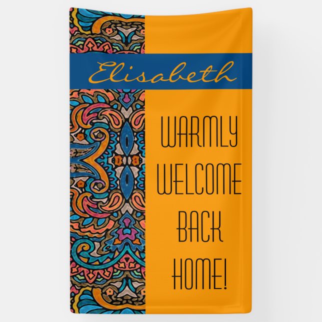 Oriental Watercolor Pattern VI + your ideas Banner (Vertical)