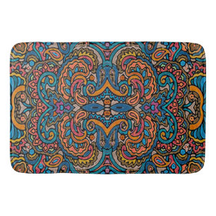 Oriental Watercolor Pattern VI + your ideas Bath Mat
