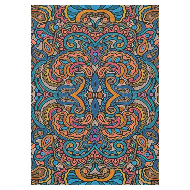Oriental Watercolor Pattern VI + your ideas Tablecloth (Front)