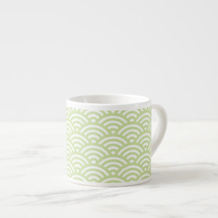 Oriental wave background espresso cup