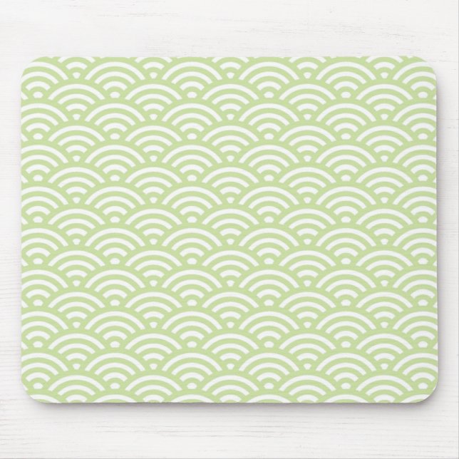 Oriental wave background mouse mat (Front)