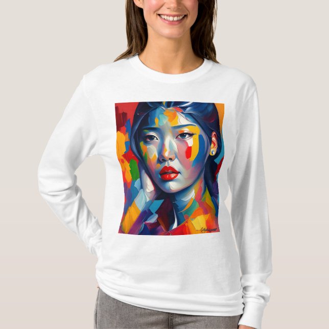 Oriental women image t-shirt (Front)