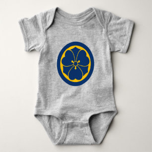 Oriental Yellow Blue Sakai Japan Mon Vector Art Baby Bodysuit