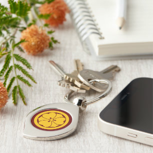 Oriental Yellow Red Sakai Japan Mon Art Key Ring