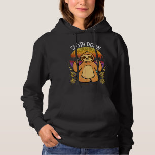 Oriental Yoga Sloth Sloth Down 34 Hoodie
