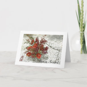 Oriental Zen Red Anthuriums Bouquet All-Occasion Invitation