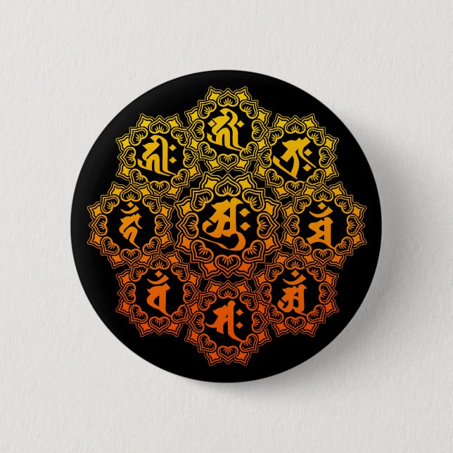 Oriental zodiac 6 cm round badge (Front)