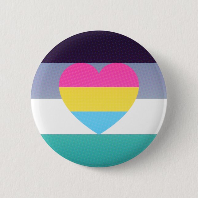 orientated pan aroace pride button (Front)