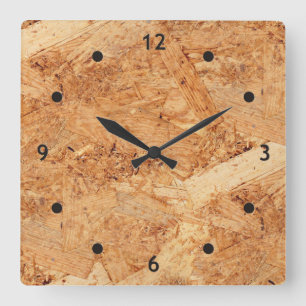 orientated strand board - OSB seamless pattern Square Wall Clock