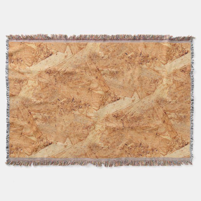 orientated strand board - OSB seamless pattern Throw Blanket (Front)